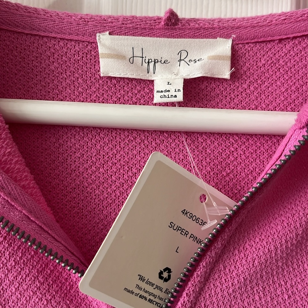 HIPPIE ROSE Pink Zip Top Jacket - Picture 2 of 13